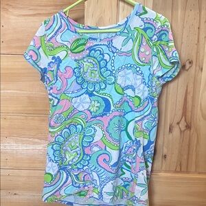 Lilly Pulitzer Vibrant Paisley Short Sleeve Tee